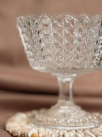 Vintage Crystal Glass Pedestal Bowl (UK ONLY)