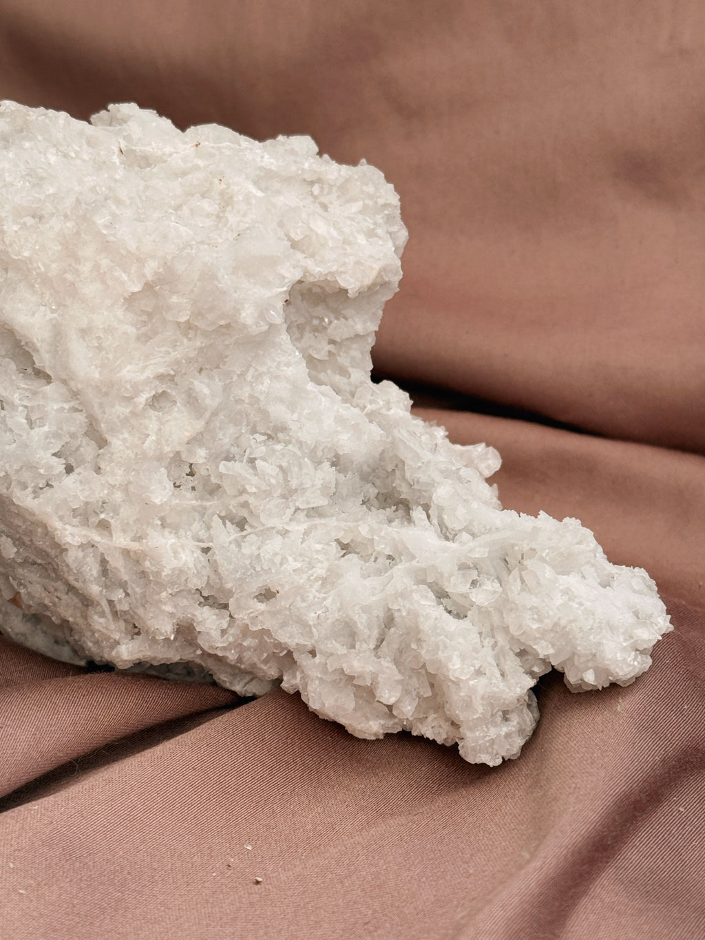 Clear Quartz + Calcite Crystal Cluster