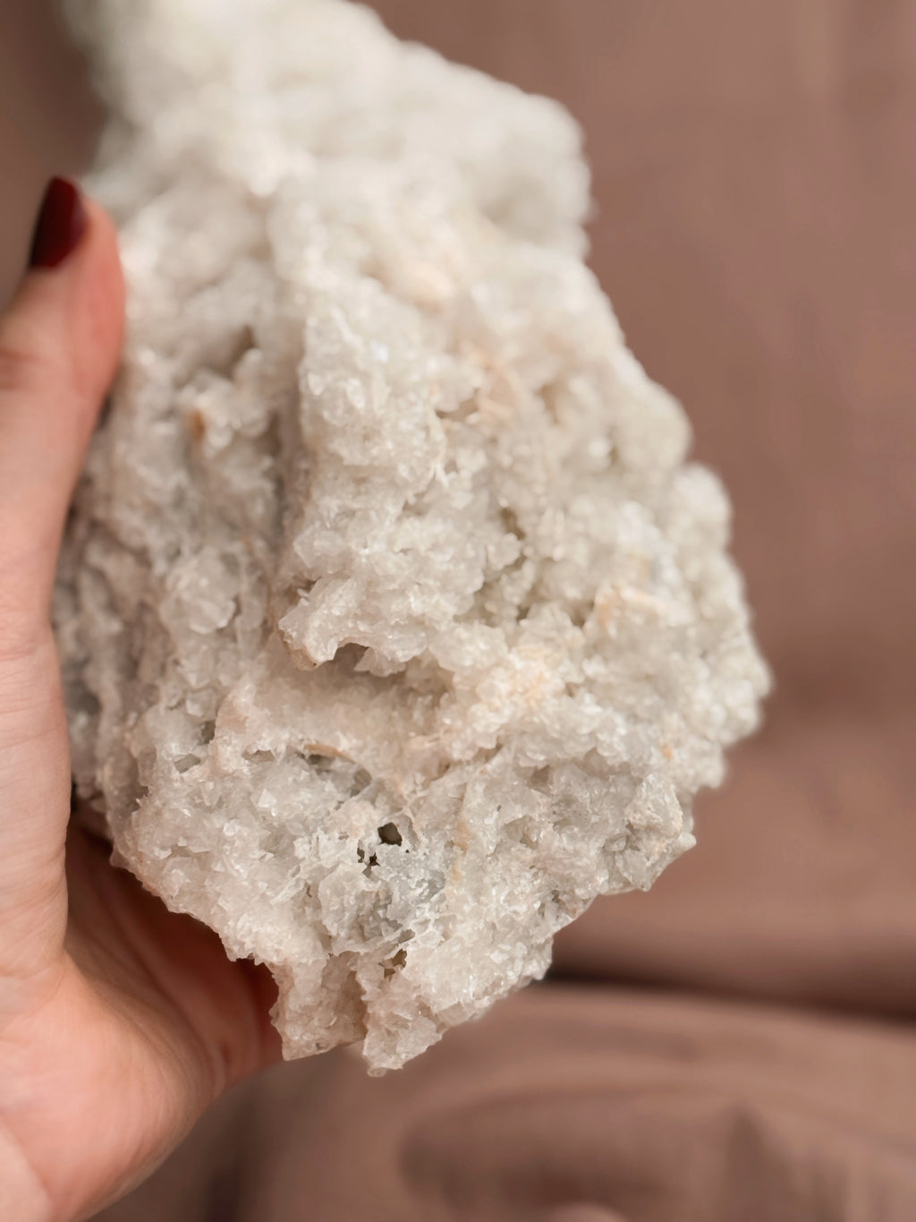 Clear Quartz + Calcite Crystal Cluster