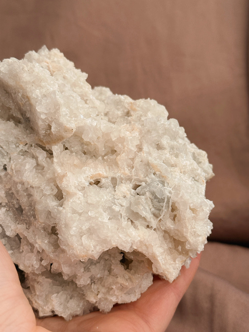 Clear Quartz + Calcite Crystal Cluster