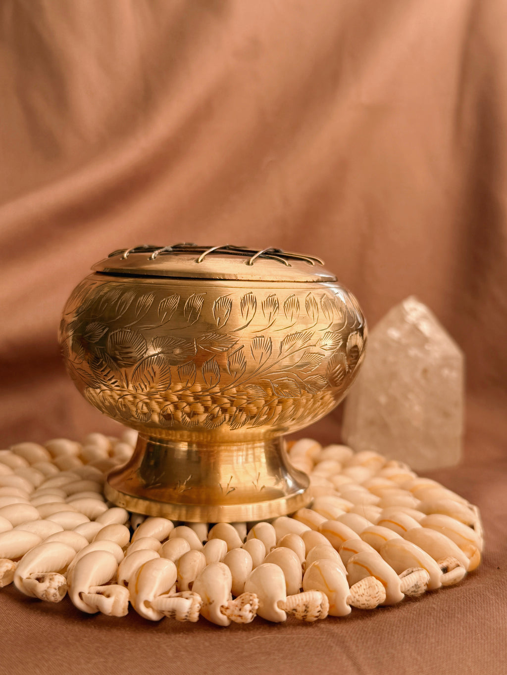 Vintage Brass Incense Pot