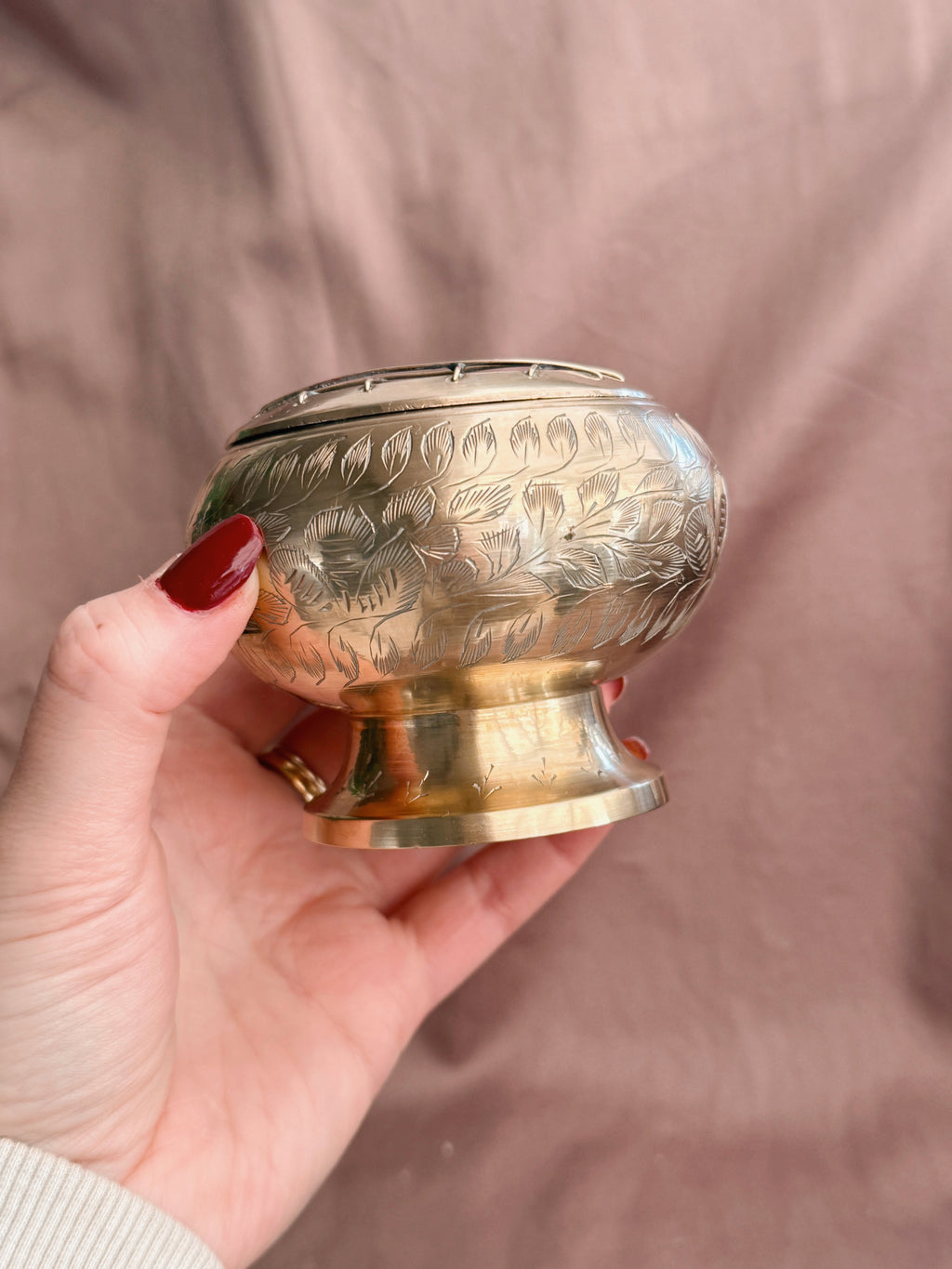 Vintage Brass Incense Pot