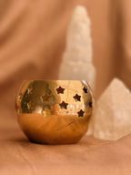 Vintage Brass Star Tealight Holder