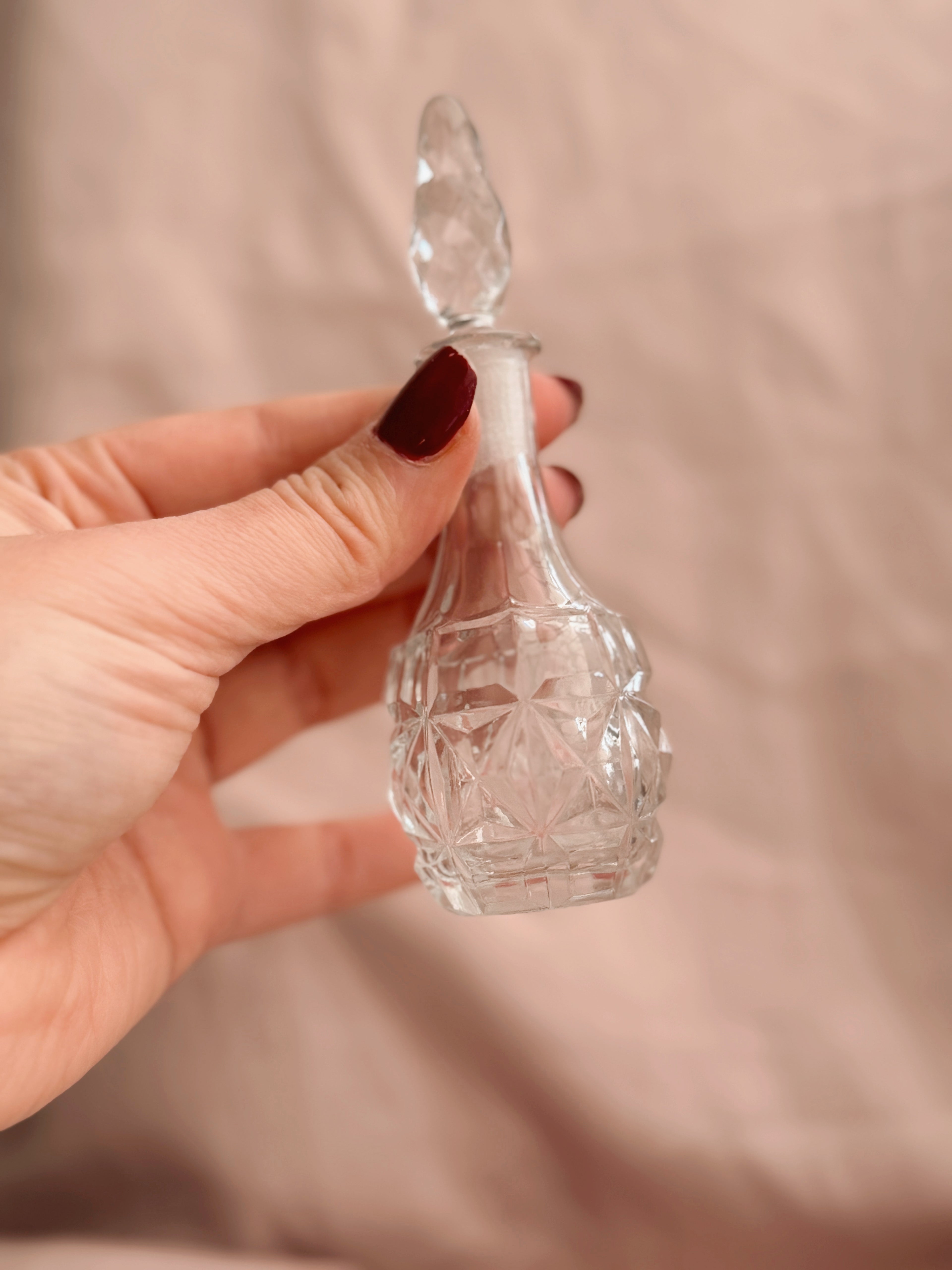 Vintage Mini Glass Decanter Bottle