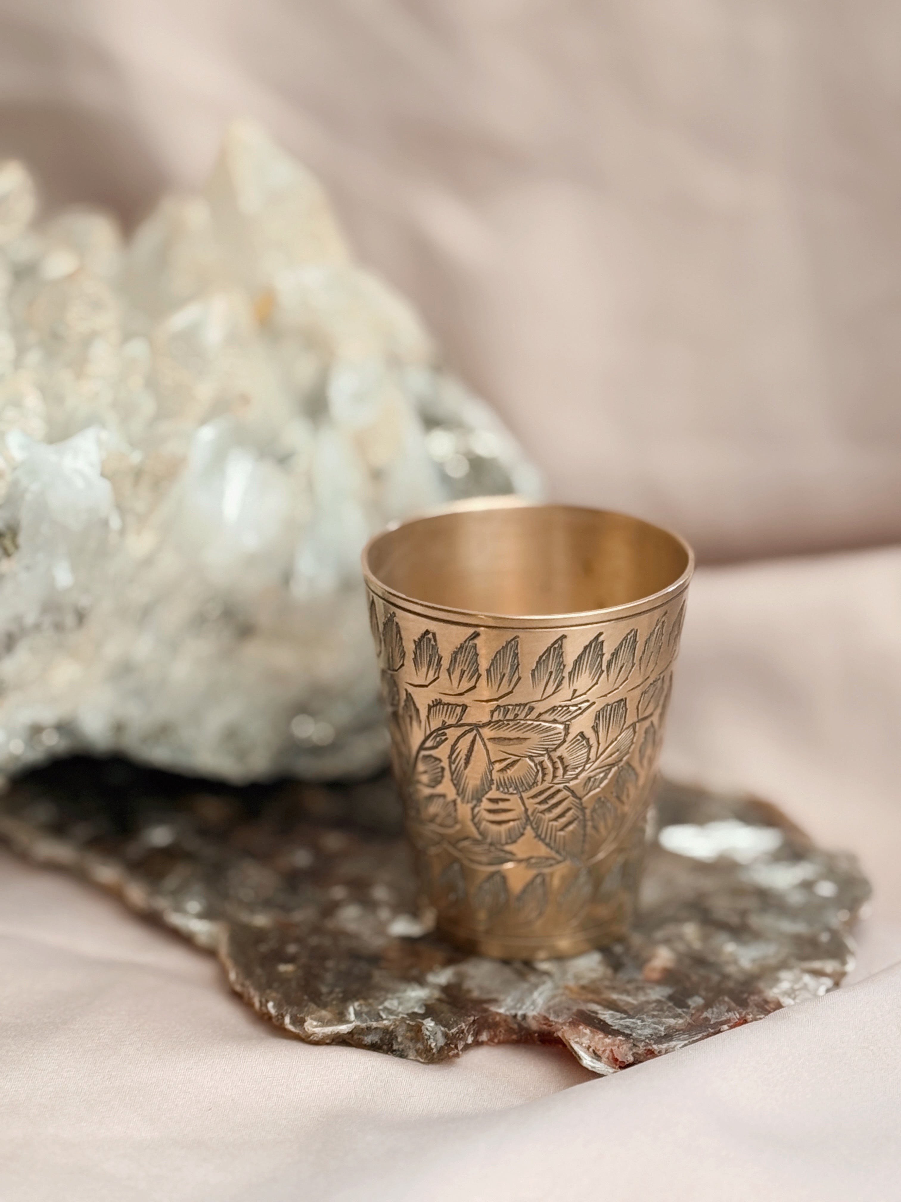Vintage Brass Offering Cup