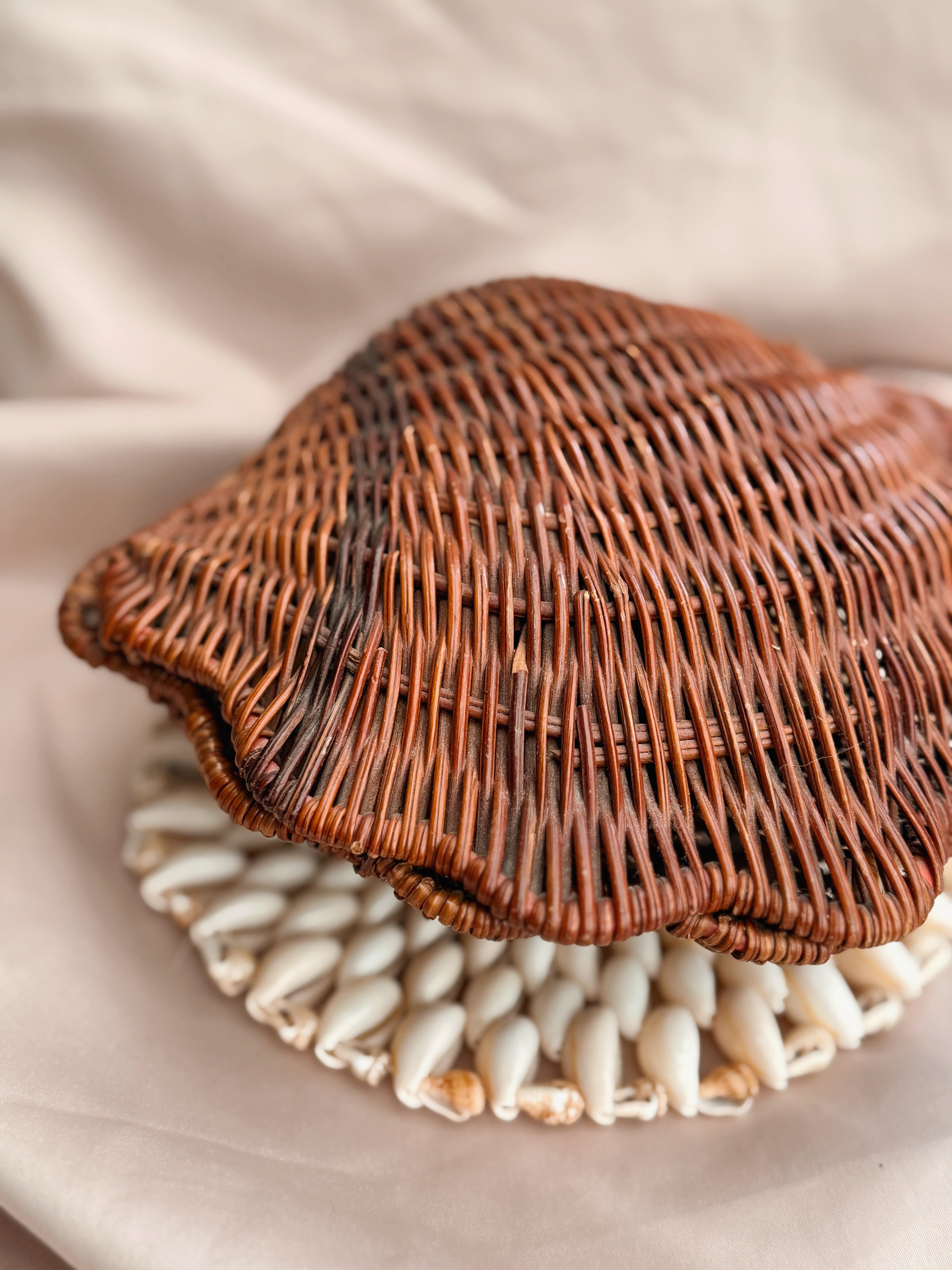 Vintage Wicker Scallop Shell