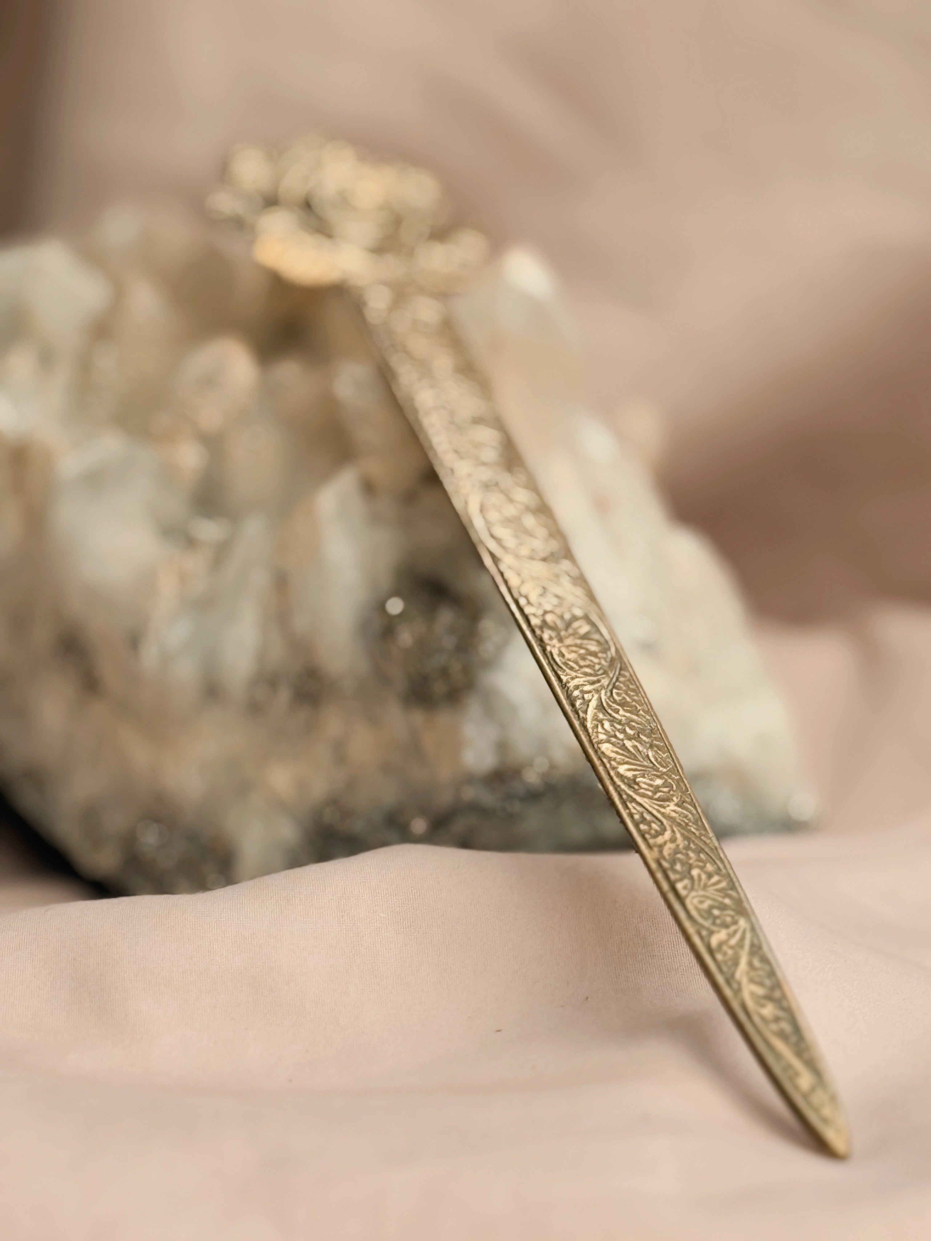 Vintage Brass Rose Athame