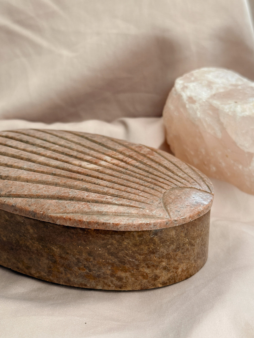 Vintage Soapstone Shell Box