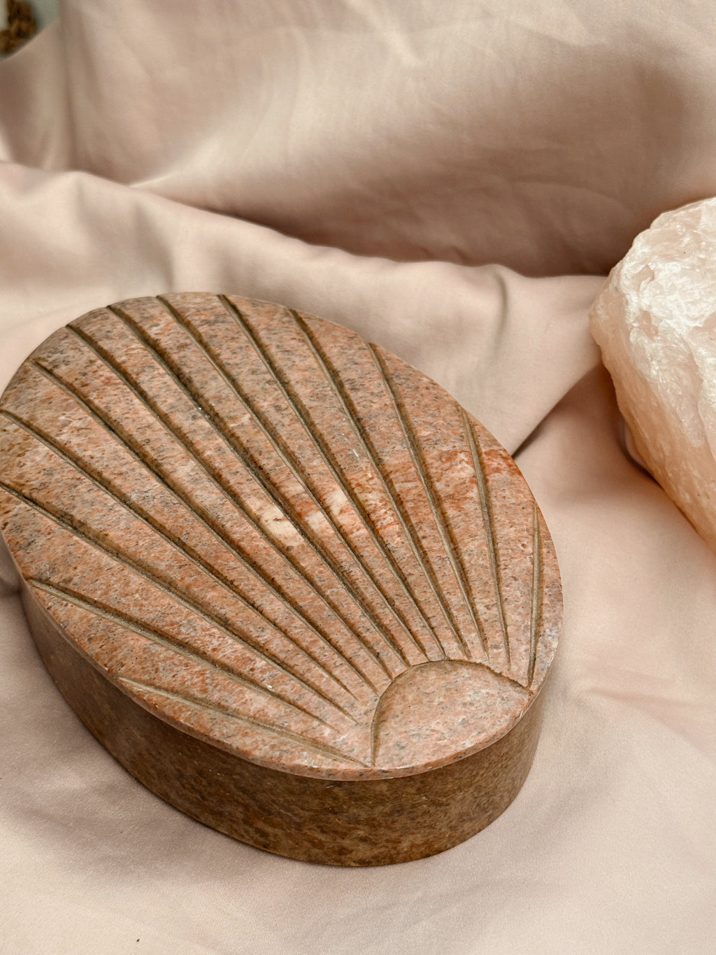 Vintage Soapstone Shell Box