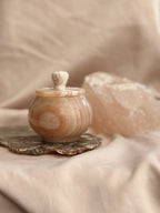 Vintage Pink Onyx Pot