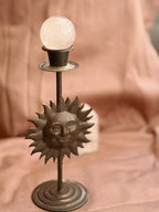 Vintage Metal Sun Candlestick Holder