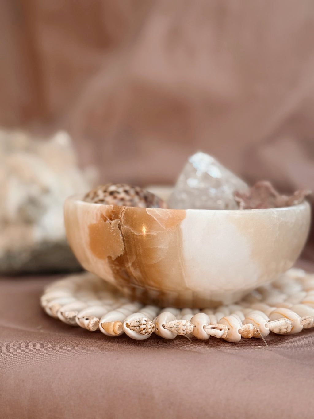 Vintage Onyx Trinket Bowl