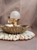 Vintage Brass Flower Candlestick Holder