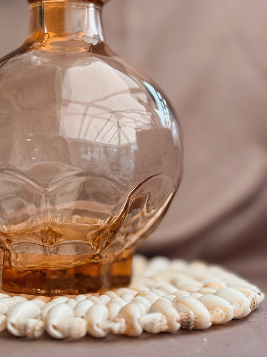 Vintage Art Deco Pink Glass Decanter