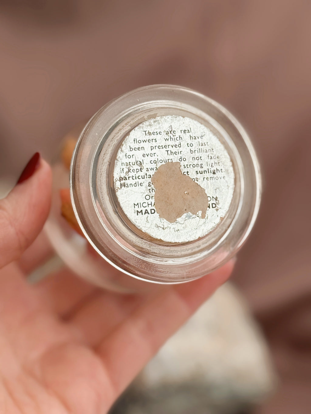 Genuine Rose Floral Dome