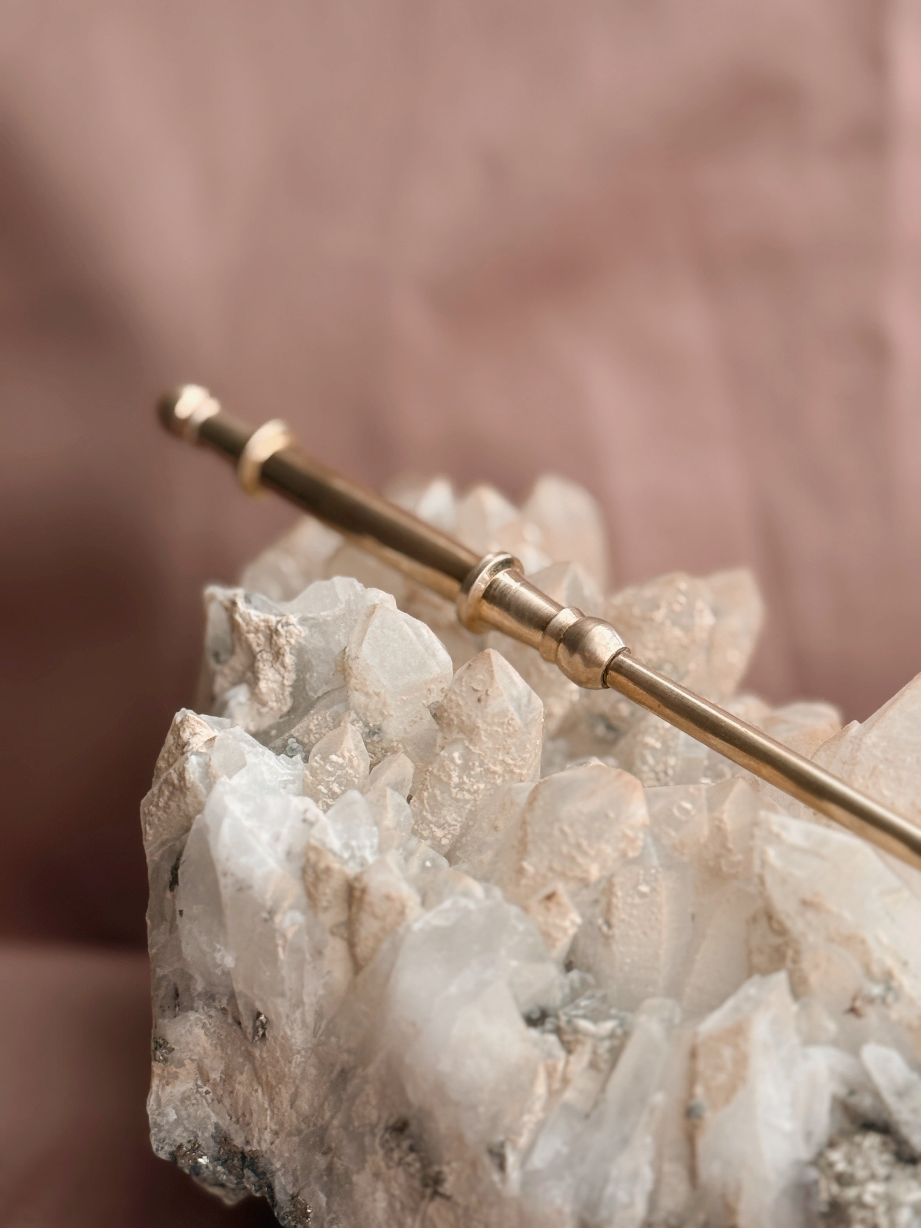 Vintage Brass + Mother of Pearl Candle Snuffer