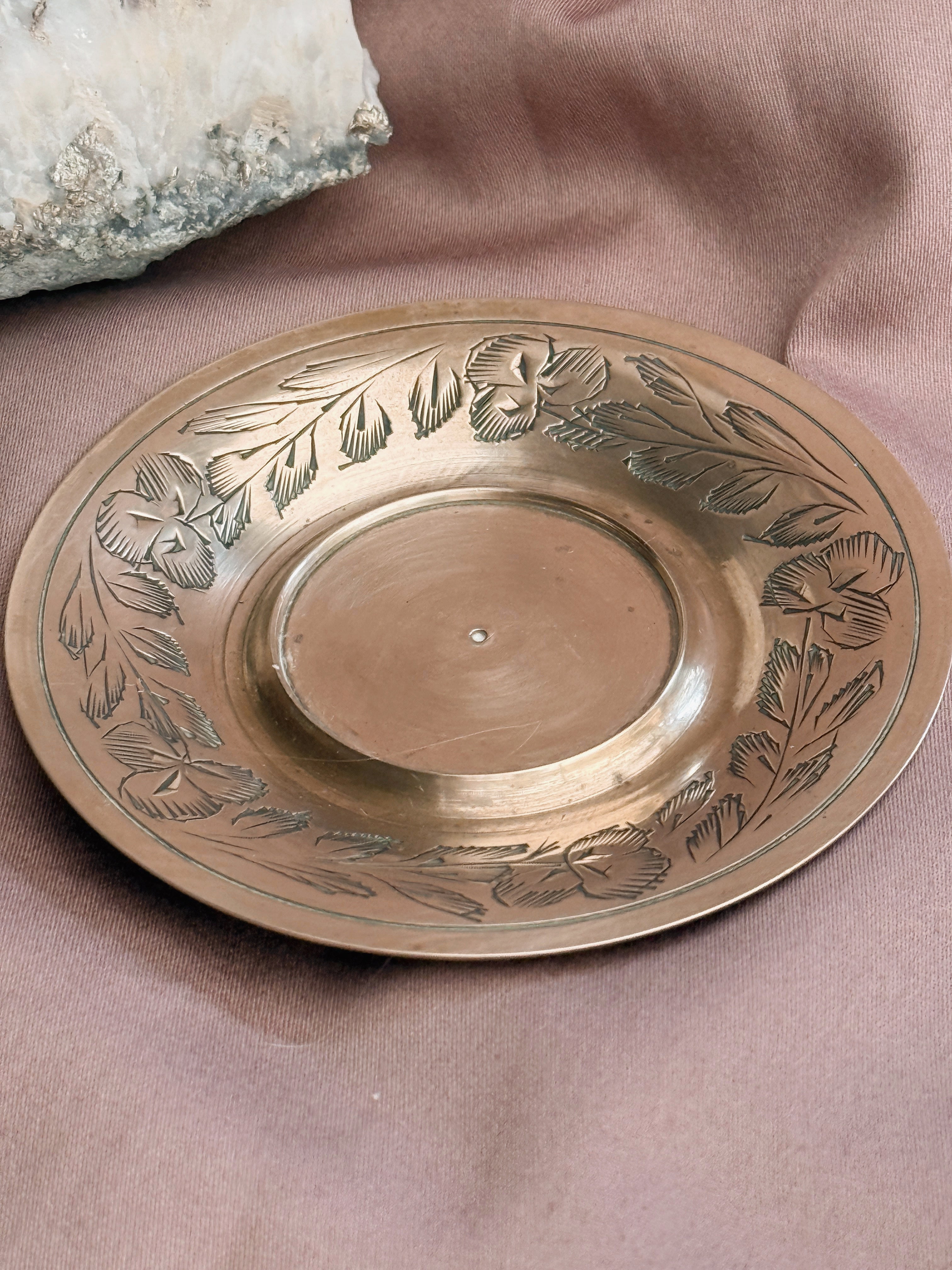 Vintage Mini Brass Trinket Dish