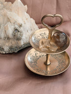 Vintage Brass Two Tier Trinket Stand