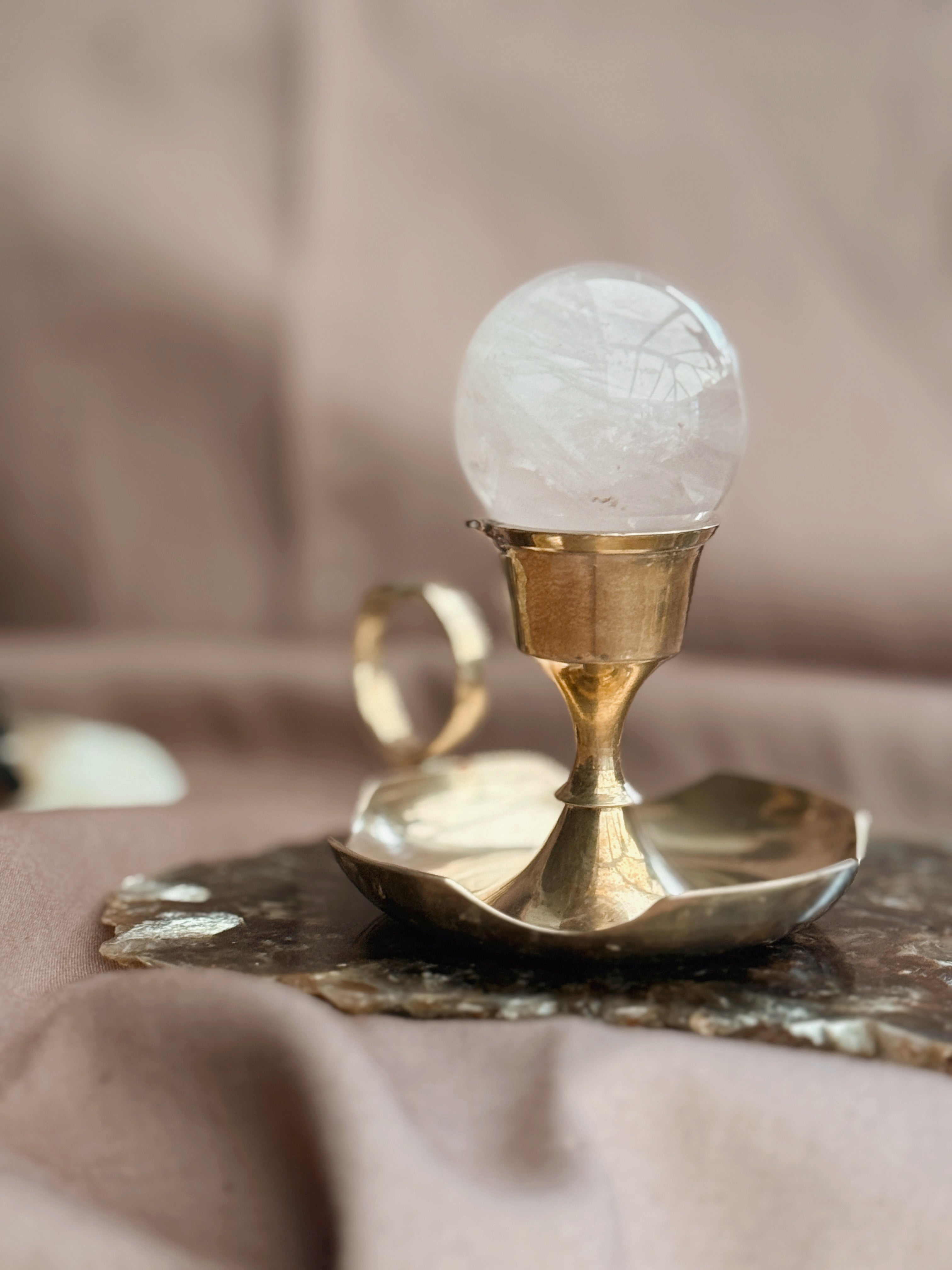 Vintage Small Brass Candlestick Holder