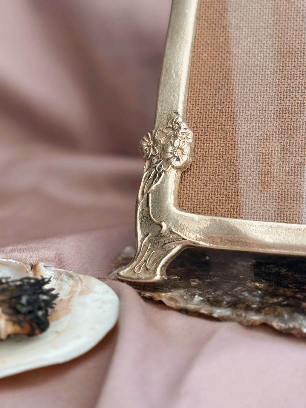 Vintage Brass Art Nouveau Photo Frame