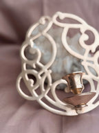 Vintage Brass Candle Wall Sconce