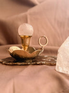 Vintage Brass Scallop Candlestick Holder