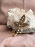 Vintage Brass Leaf Hook