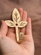 Vintage Brass Leaf Hook