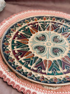 Vintage Brass + Enamel Spell Plate