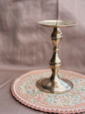 Vintage Brass Pillar Candle Holder