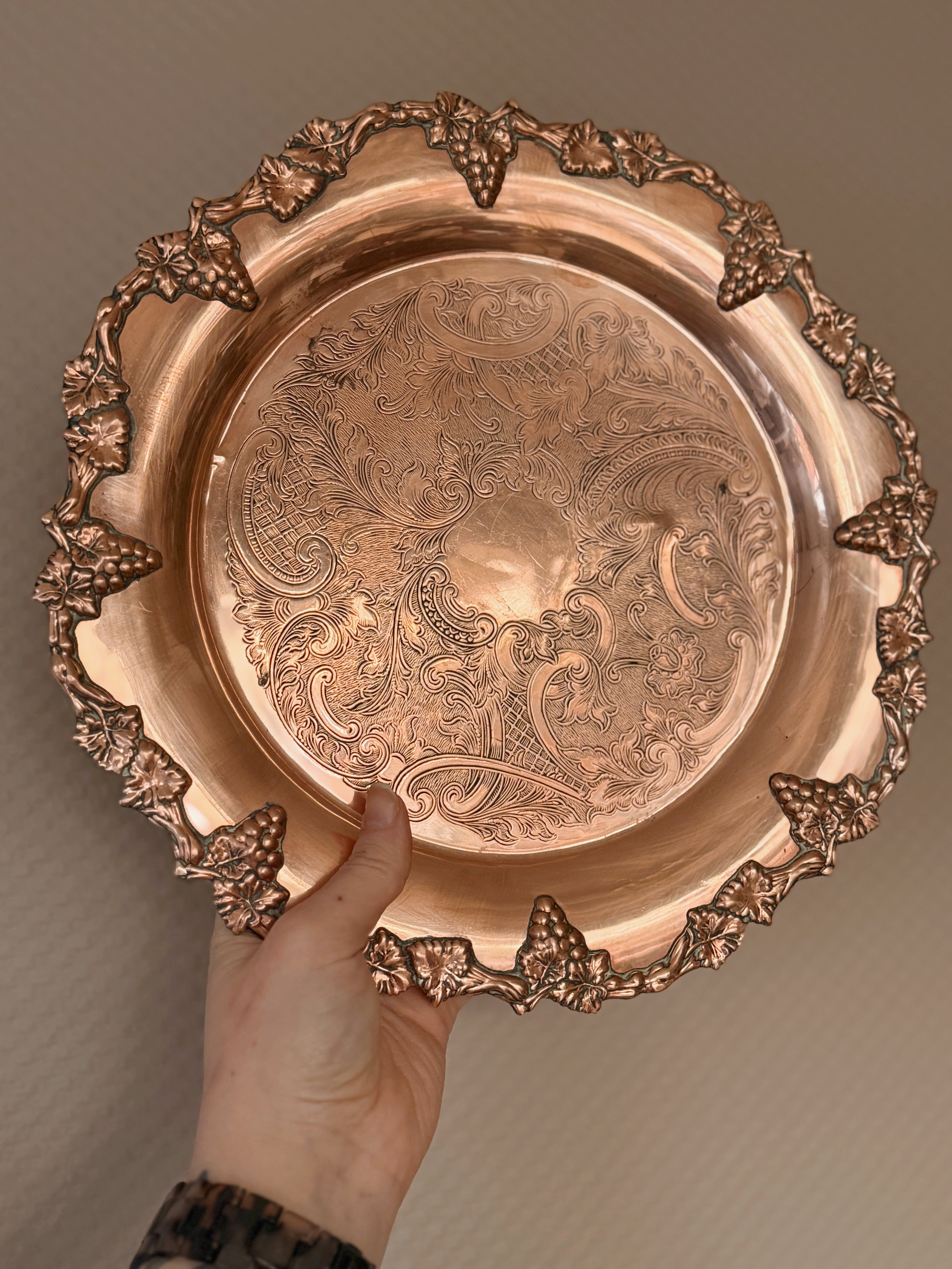 Vintage Copper Spell Plate (UK ONLY)