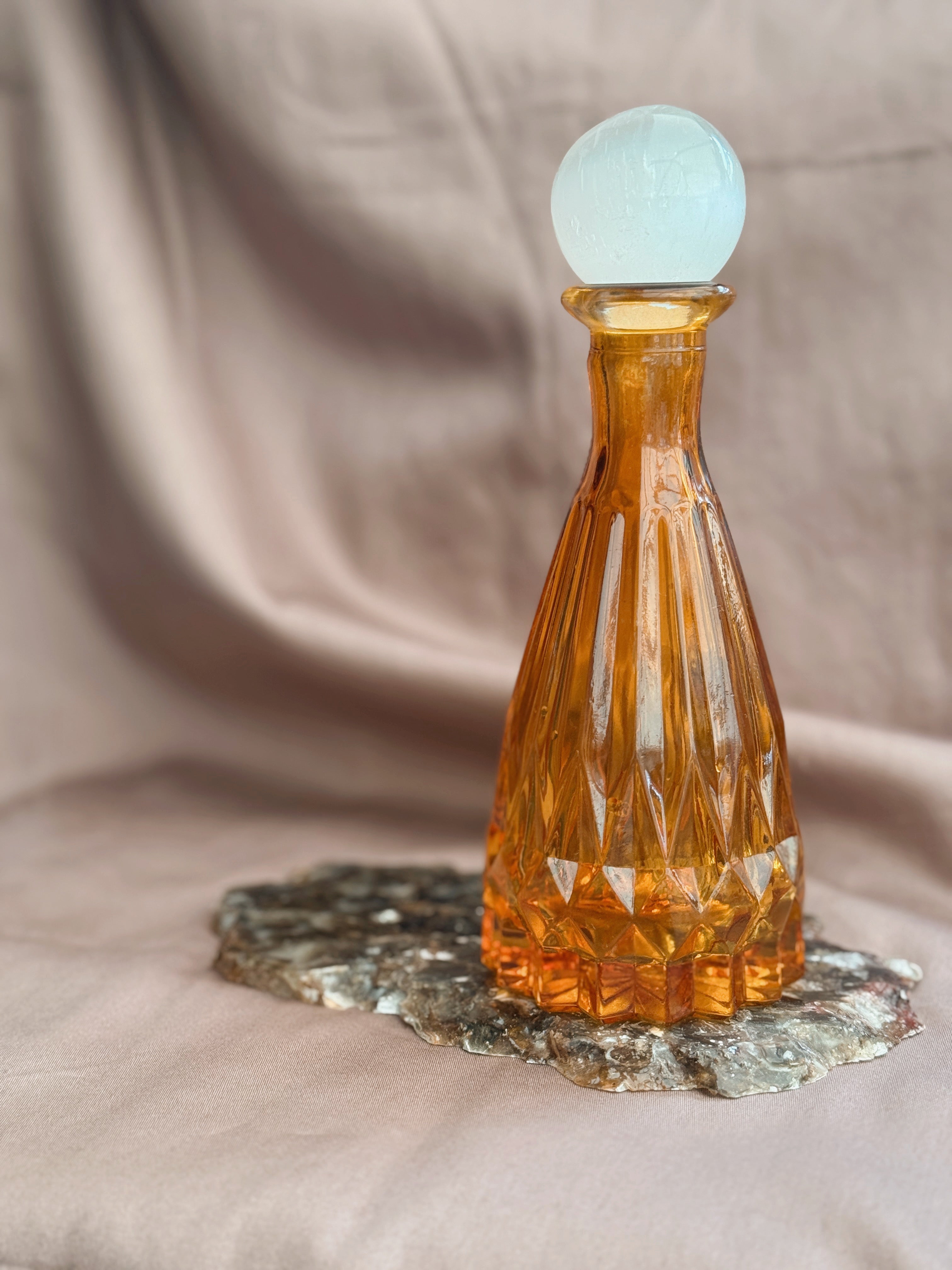 Vintage Orange Glass Vase