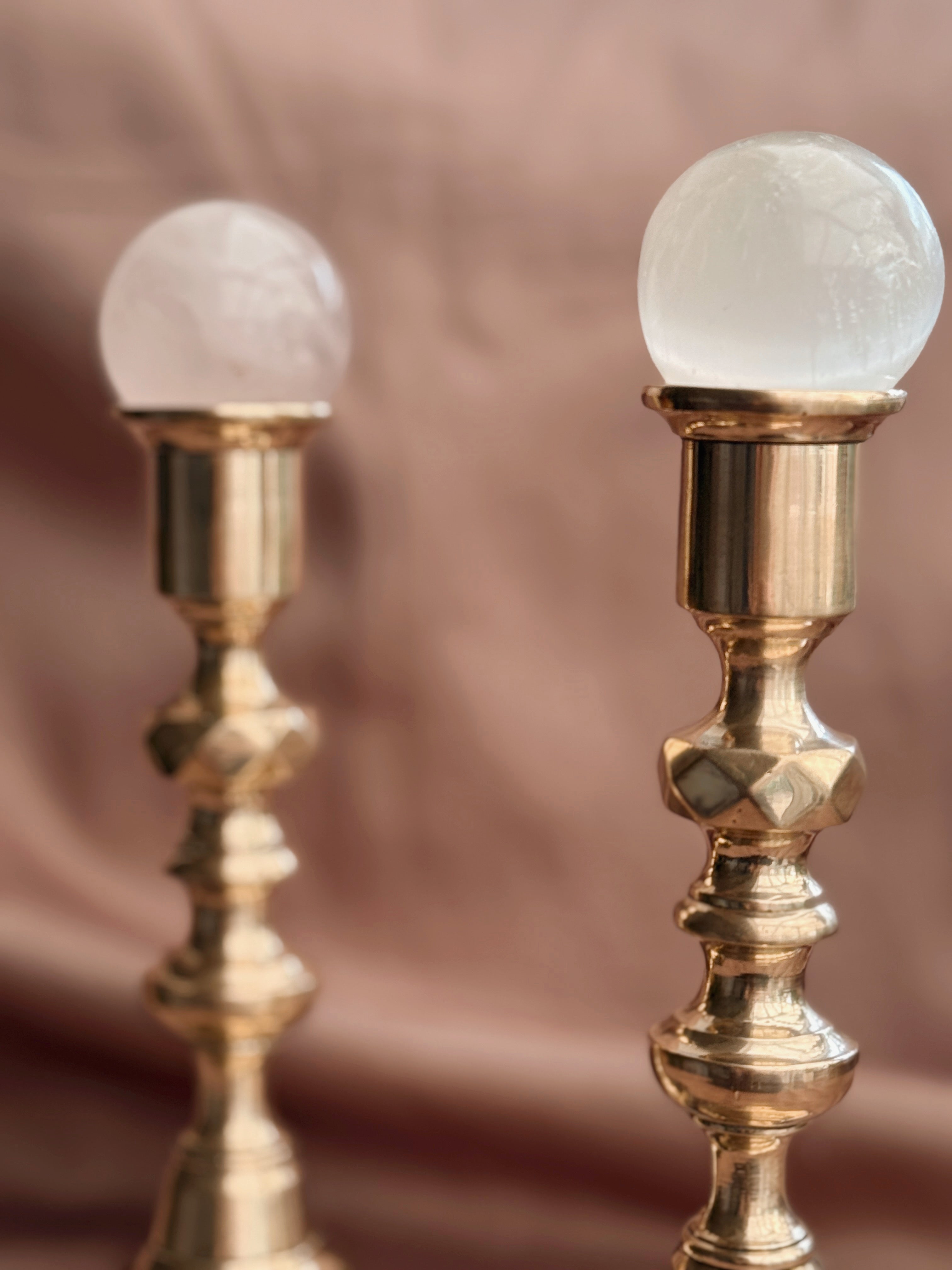 Vintage Brass Pair of Candlestick Holders