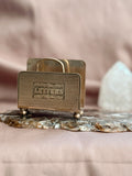 Vintage Brass Mini Letter Rack