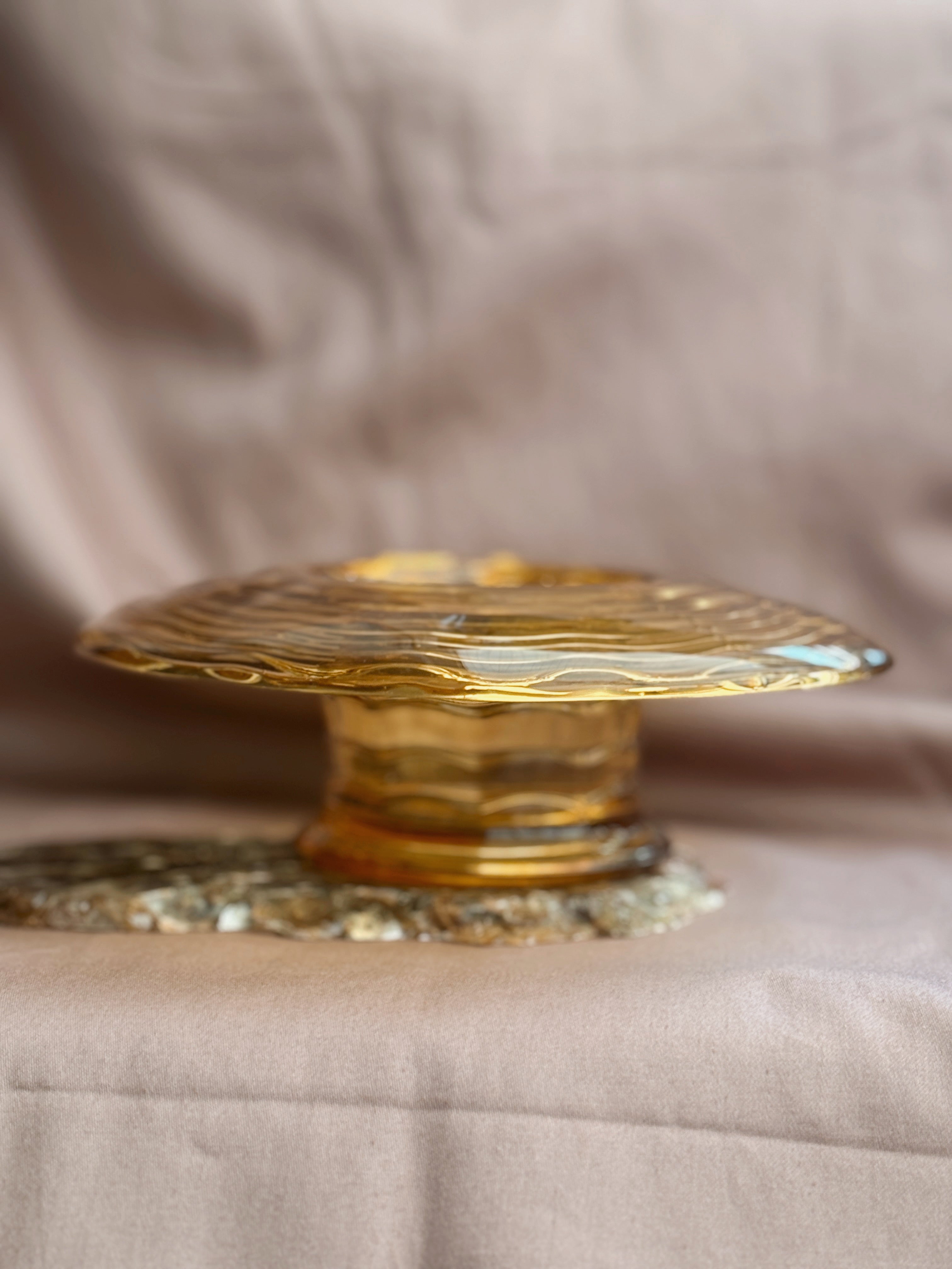 Vintage Amber Glass Bowl