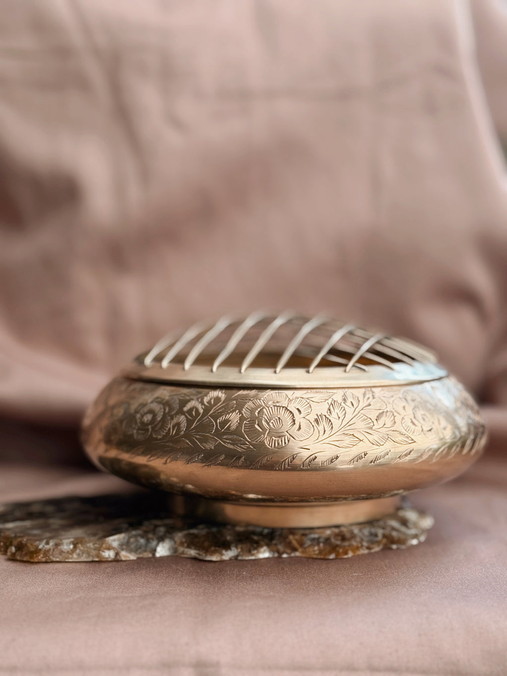 Vintage Brass Incense Pot