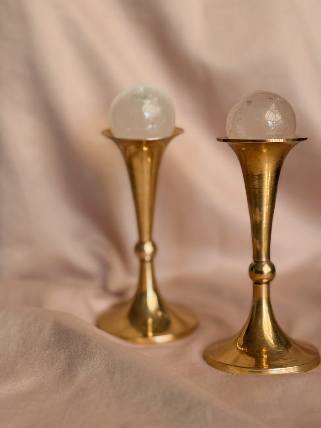 Vintage Brass Pair of Candlestick Holders