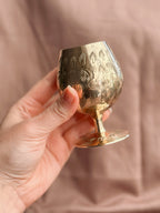Vintage Pair of Brass Goblets