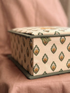 Vintage Sunflower Fabric Storage Box