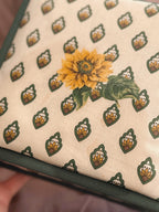 Vintage Sunflower Fabric Storage Box