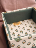 Vintage Sunflower Fabric Storage Box