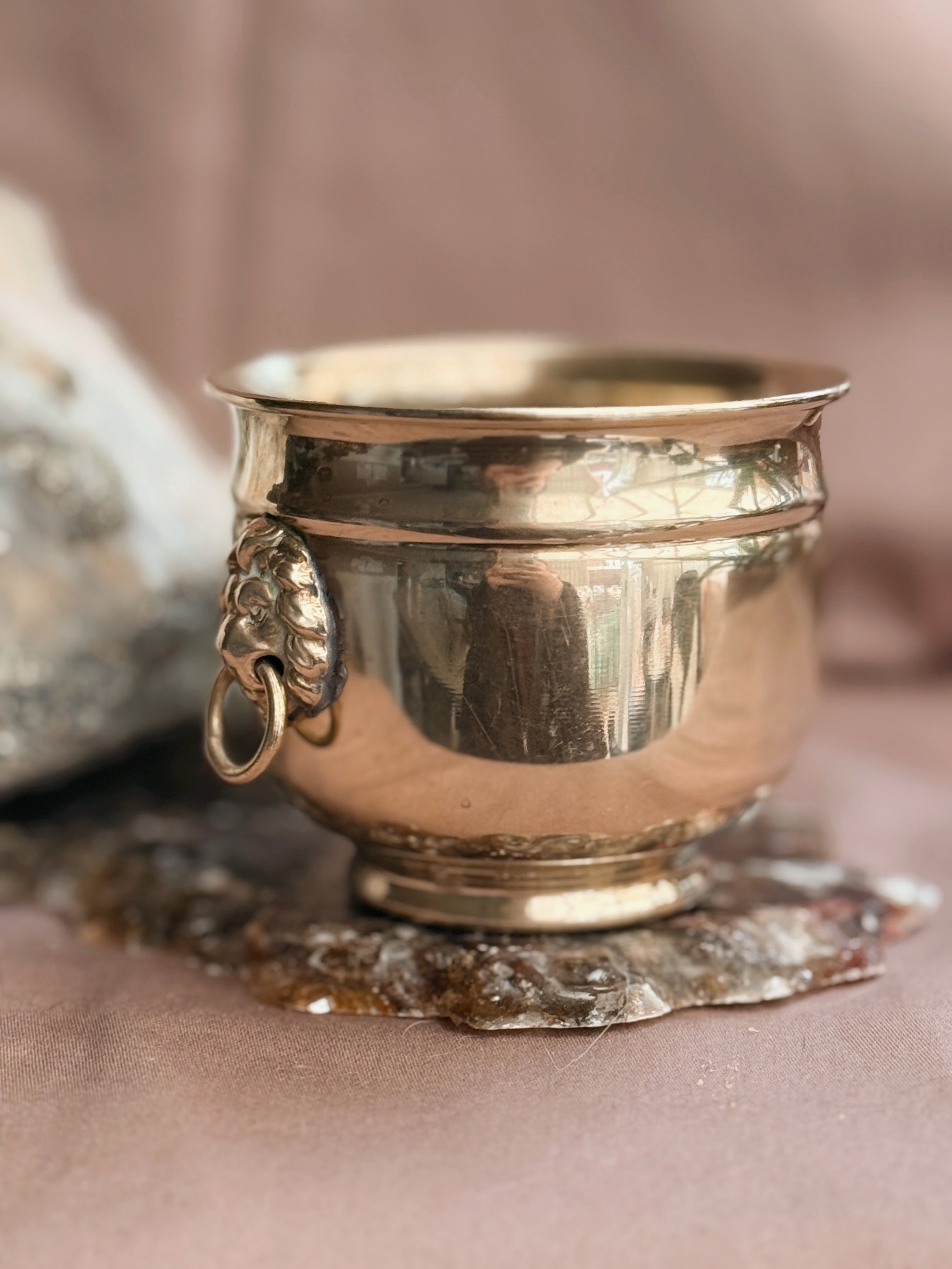 Vintage Brass Mini Cauldron
