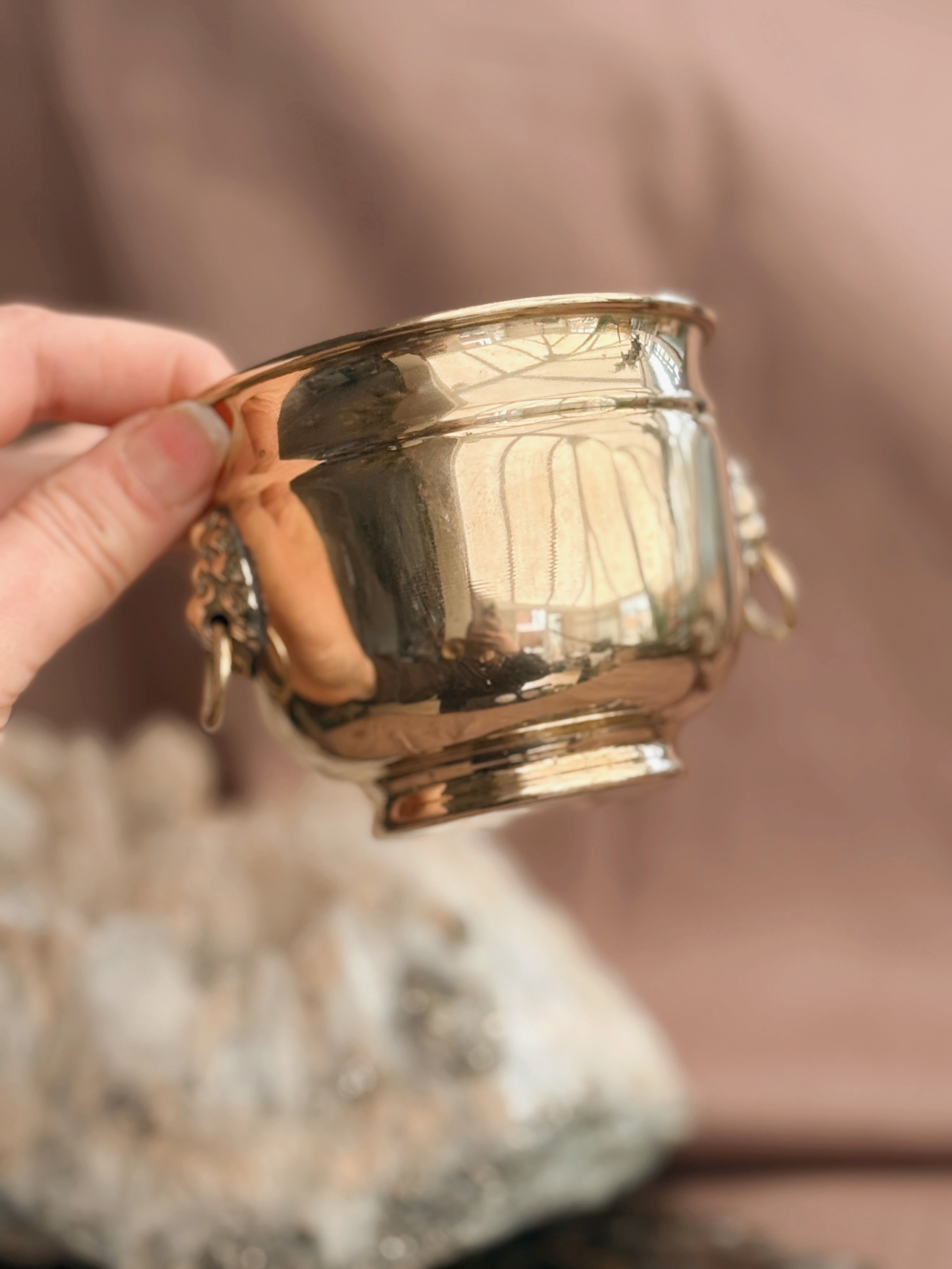 Vintage Brass Mini Cauldron