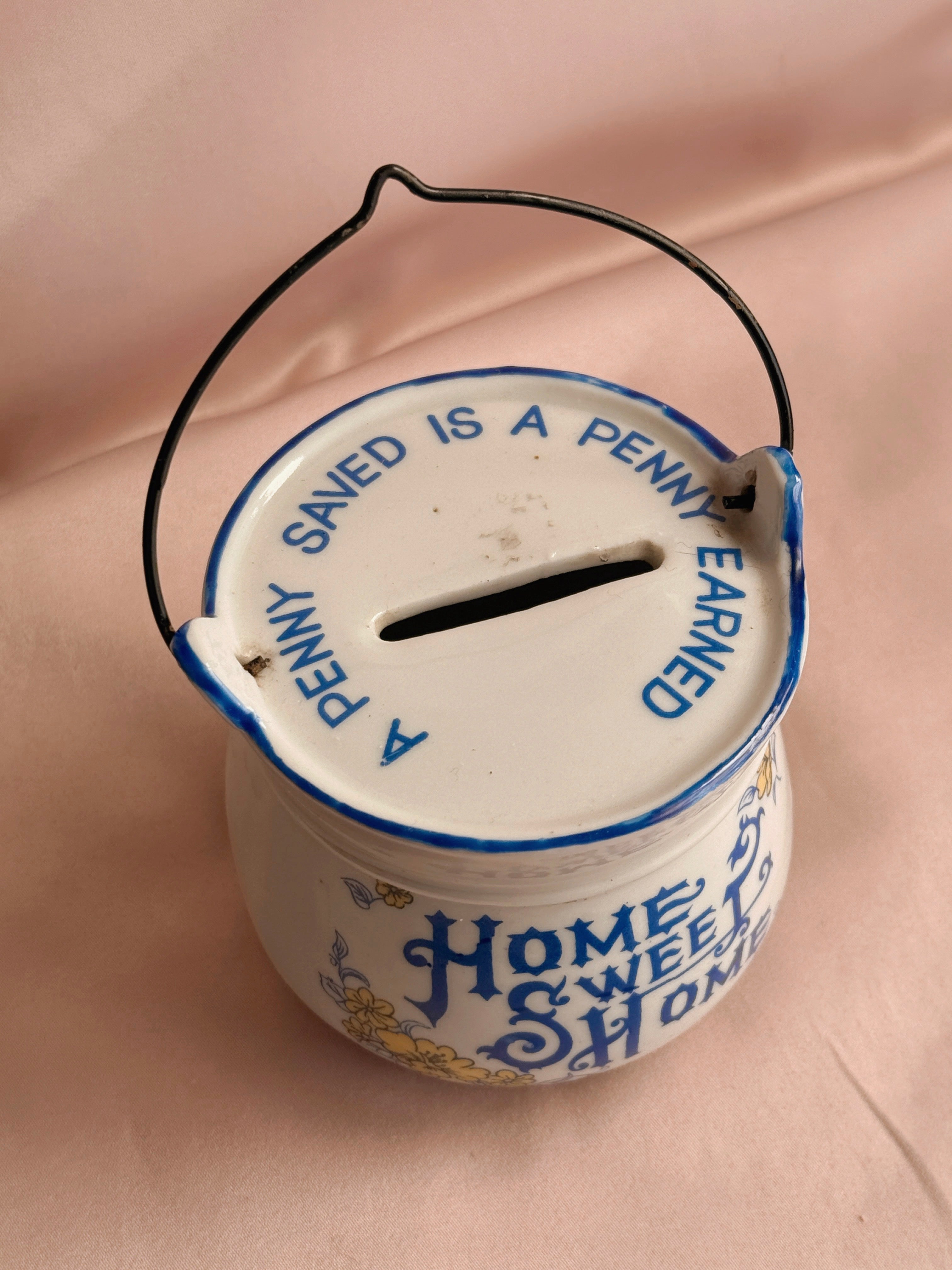Vintage Ceramic Cauldron Money Box