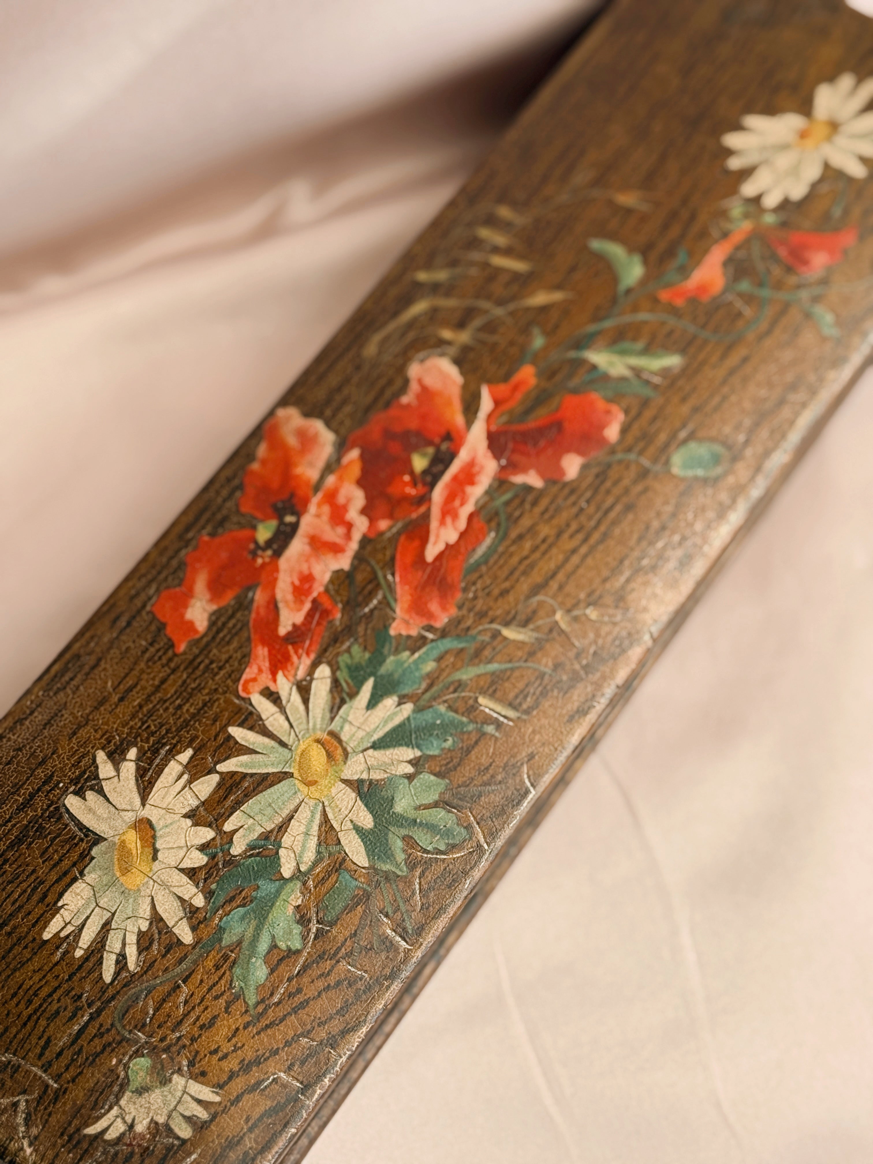 Vintage Wood + Floral Storage Box