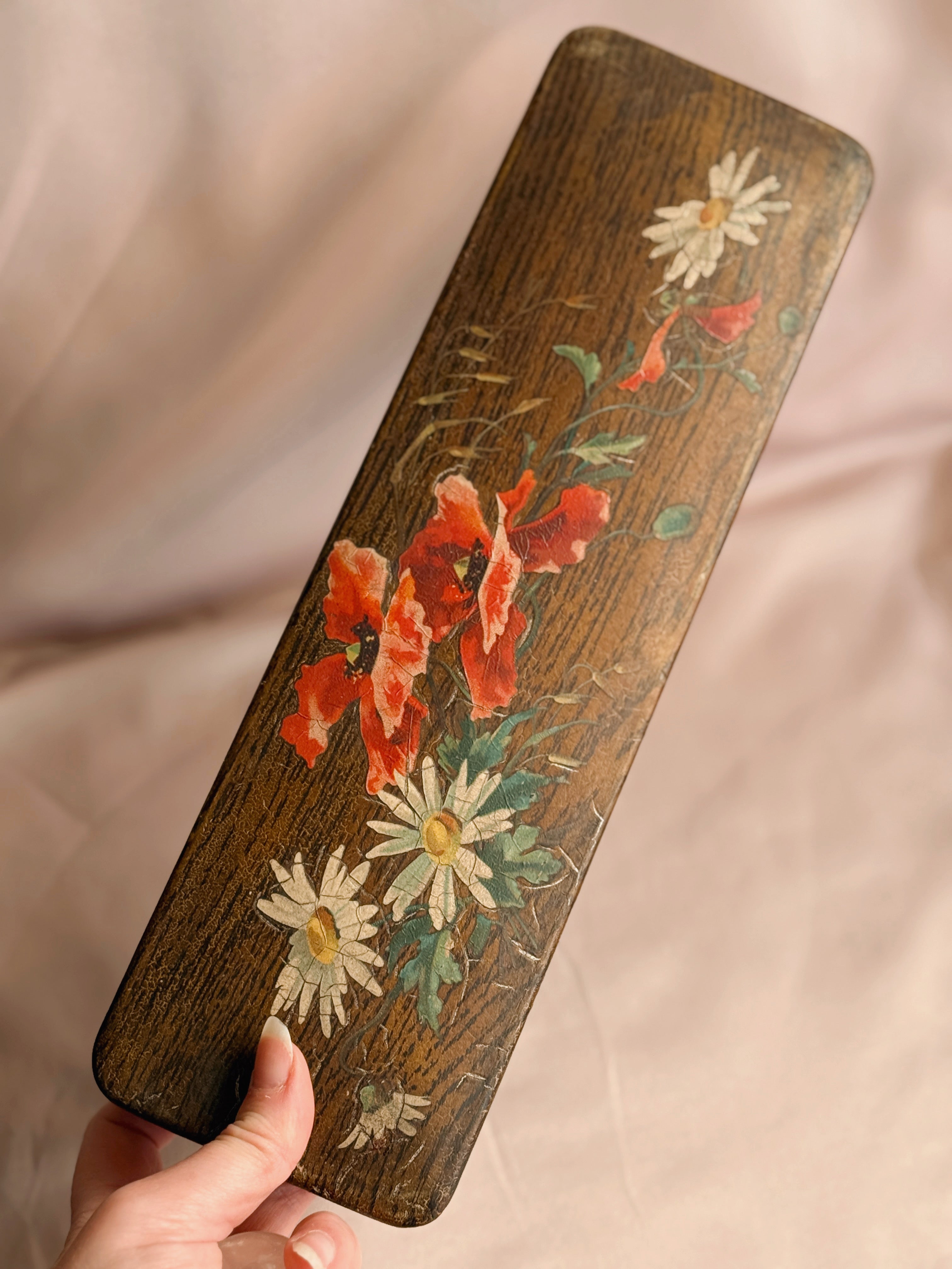 Vintage Wood + Floral Storage Box