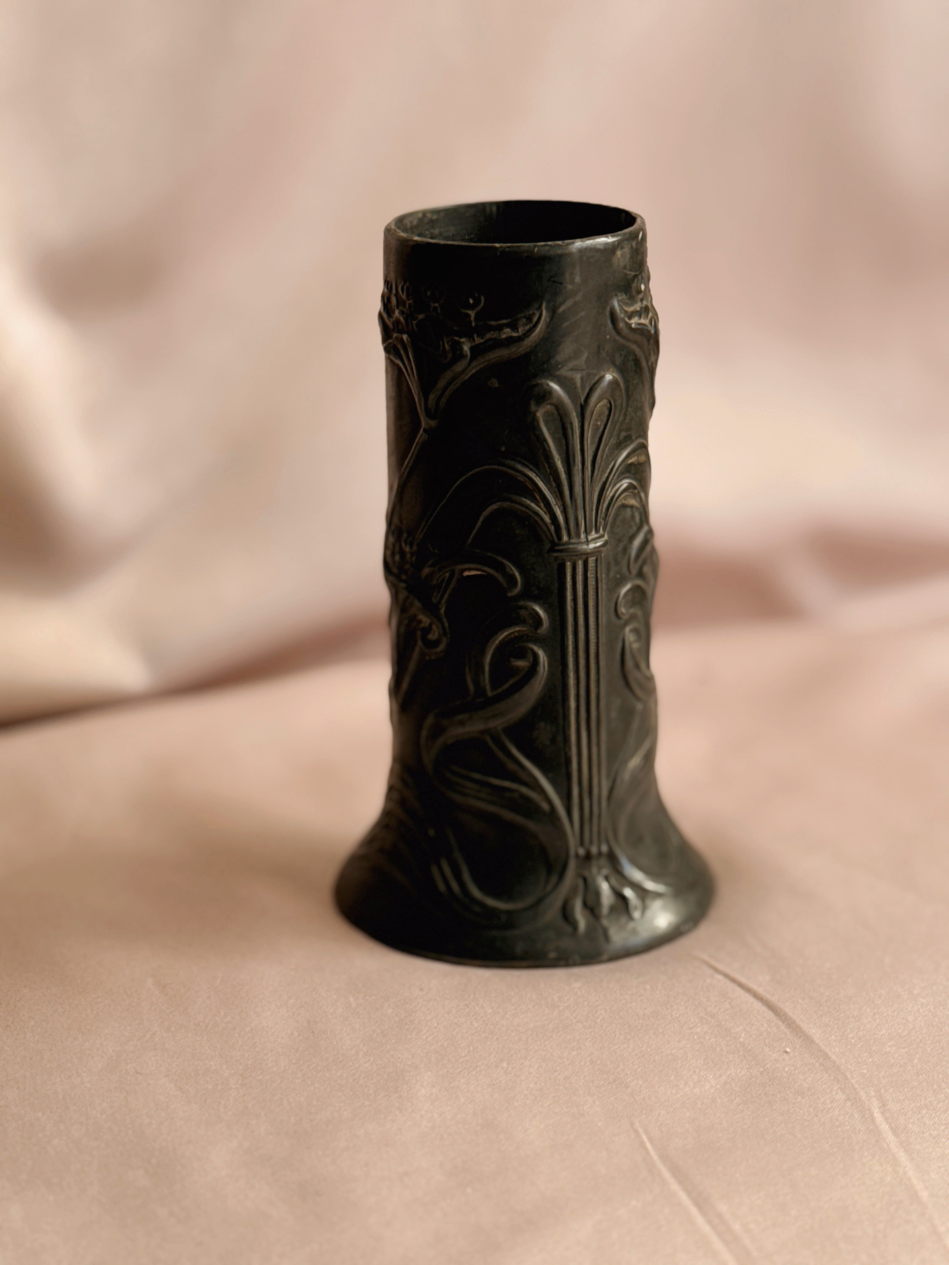 Vintage Art Nouveau Pewter Vase