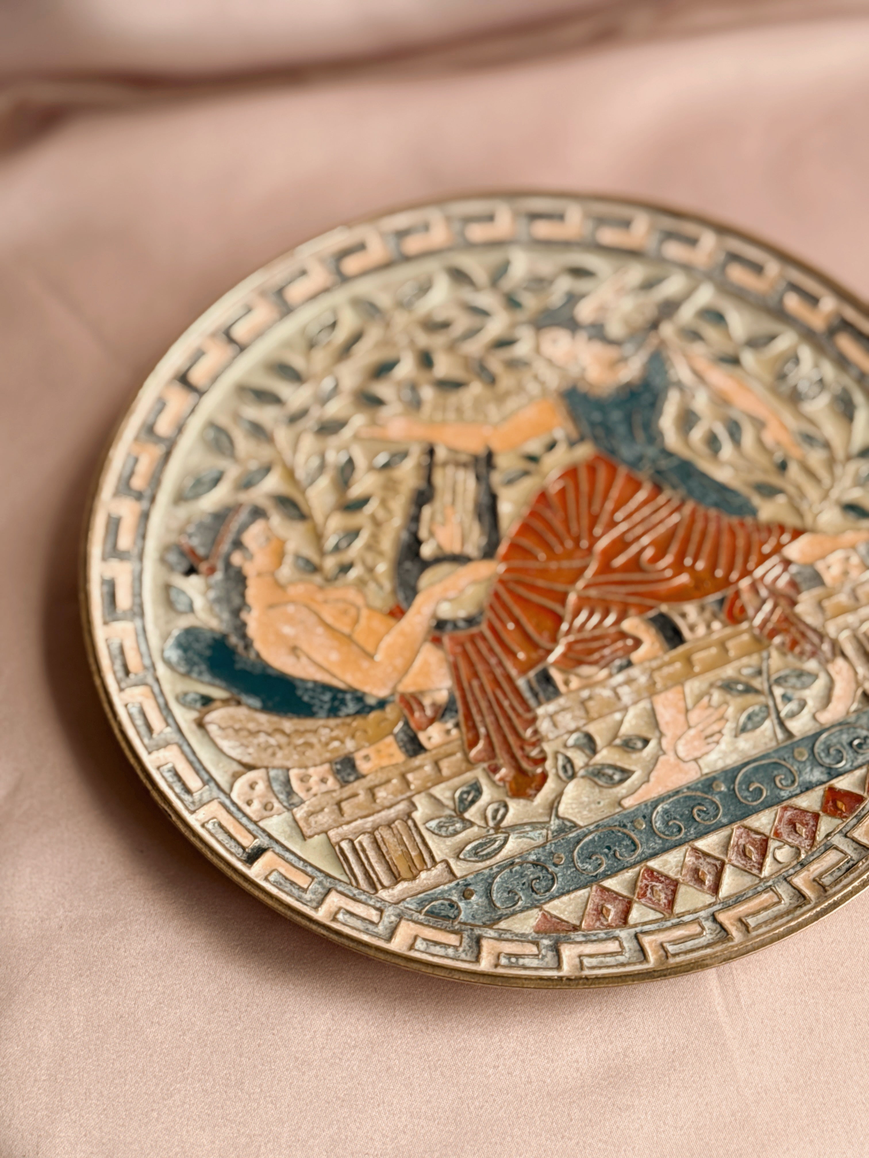 Vintage Greek Hermes Decorative Plate