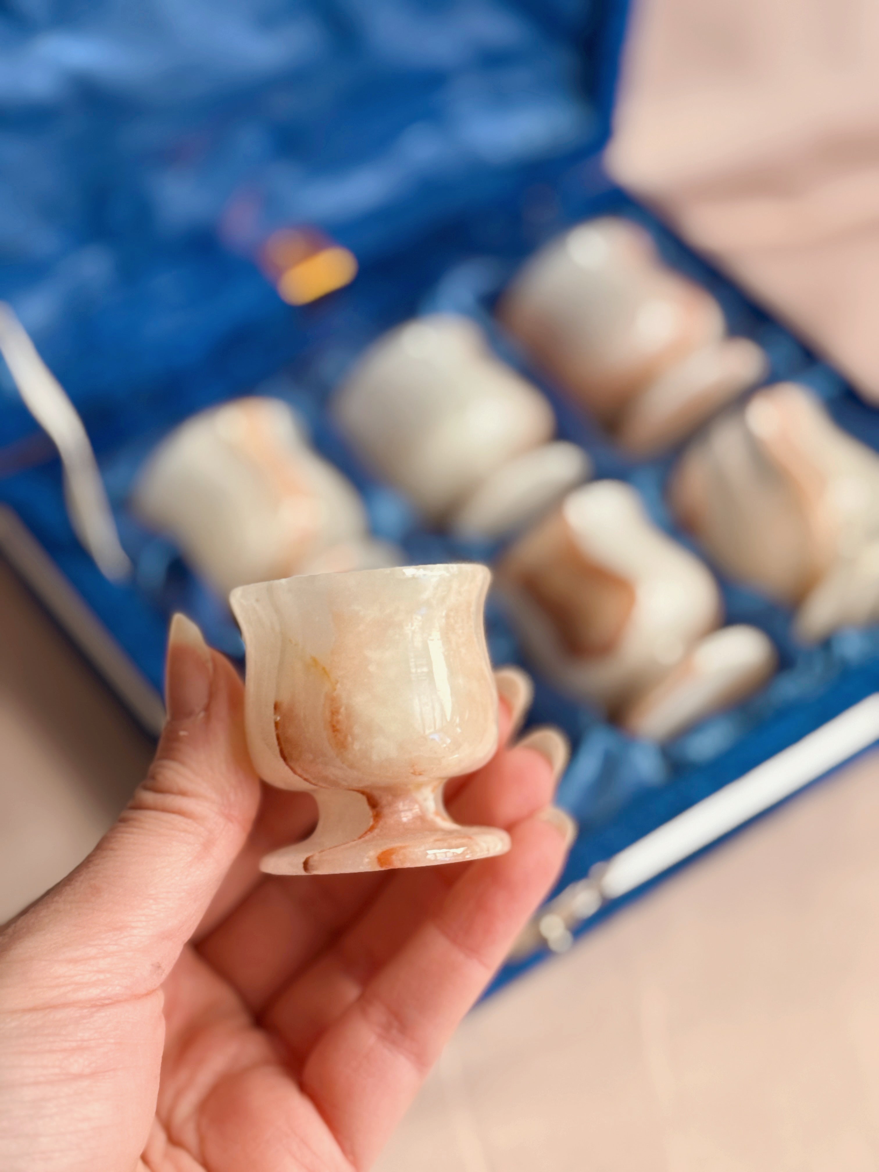 Vintage Onyx Cups