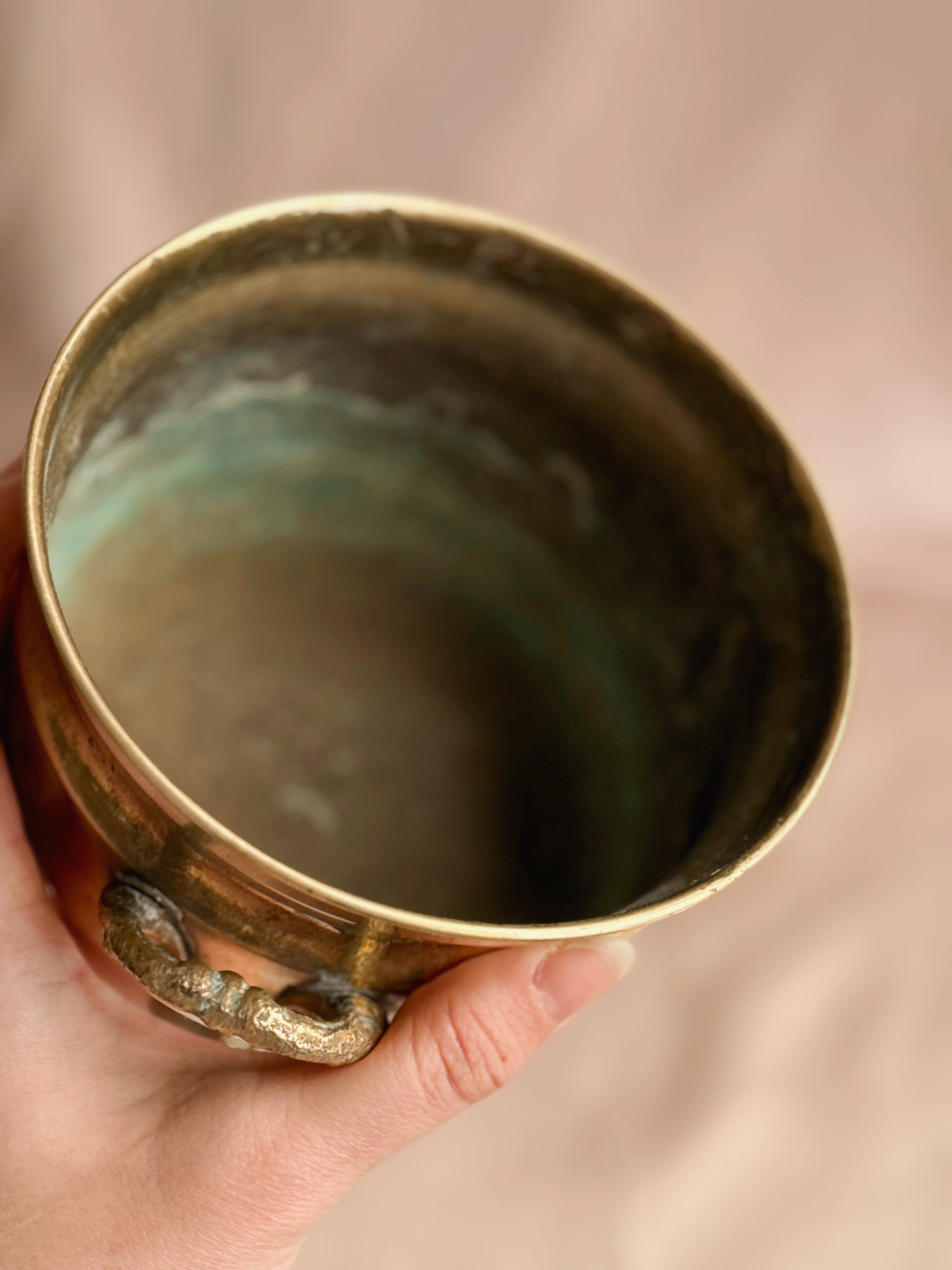 Vintage Brass Cauldron